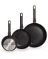 Фото #1 товара LEO Stone Cast Aluminum 3 Piece Non-Stick Fry Pan Set