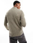 Фото #8 товара Jack & Jones thick jumper with high neck in beige