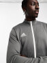 adidas Football zip jacket in grey