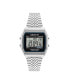 ფოტო #1 პროდუქტის Unisex Digital Two Silver-Tone Stainless Steel Bracelet Watch 36mm