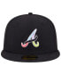 ფოტო #2 პროდუქტის Men's Black Atlanta Braves Multi-Color Pack 59FIFTY Fitted Hat