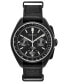 ფოტო #1 პროდუქტის Men's Lunar Pilot Chronograph Black Leather Strap Watch 45mm