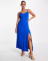 Фото #1 товара & Other Stories midi cami dress with tie back detail in blue