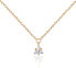 Gold plated necklace with clear zircon SVLN0362SH2BI42