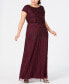 Фото #1 товара Plus Size Bead-Illusion Blouson Dress