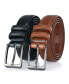 ფოტო #1 პროდუქტის Men's T-Back Traditional Leather Belt Pack of 2