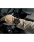ფოტო #6 პროდუქტის Men's Swiss Automatic Khaki Pilot Brown Leather Strap Watch 42mm