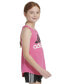 Фото #3 товара Футболка для малышей Adidas Big Девочки без рукавов с закругленным подолом и логотипом из хлопка