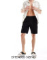 Фото #1 товара ASOS DESIGN cargo short in regular length in black