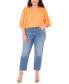 Фото #3 товара Plus Size V-Neck Balloon-Sleeve Shirt