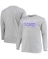 Фото #1 товара Men's Big and Tall Heathered Gray Minnesota Vikings Practice Long Sleeve T-shirt