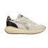 Diadora Venus Metallic Animalier Lace Up Womens Off White Sneakers Casual Shoes