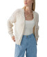 ფოტო #3 პროდუქტის Women's Stepping Out Cotton Open-Knit Bomber Jacket