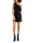 Фото #1 товара FRENCH CONNECTION Whisper One Shoulder Ruffled Dress Black UK 8 US 4