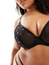 Фото #3 товара Ivory Rose Curve high apex sheer mesh bra in black lurex spot