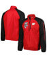 Фото #4 товара Men's Red and Black Wisconsin Badgers Point Guard Raglan Half-Zip Jacket