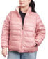 Фото #6 товара Women's Plus Size Reversible Shine Down Puffer Coat, Created for Macy's