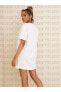 W Nsw Essntl Dress Beyaz Pamuklu Kumaş Kadın Spor Elbise T-shirt