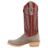 Фото #3 товара R. Watson Boots Charcoal Brush Off Embroidered Square Toe Cowboy Womens Red Cas