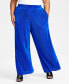 ფოტო #1 პროდუქტის Plus Size Plisse High-Rise Wide-Leg Pants, Created for Macy's