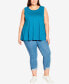 ფოტო #4 პროდუქტის Plus Size Fit N Flare Tank Top