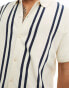 Фото #3 товара New Look striped button through polo in navy