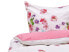 Фото #7 товара Комплект постельного белья Beliani Bettwäsche LARYNHILL 3-шт. благодаря благородному цветочному орнаменту в белом и розовом цветах.