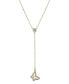 Фото #1 товара Unwritten cubic Zirconia 14K Gold Flash Plated Butterfly Y-Necklace