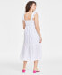 Фото #4 товара Women's Cotton Smocked Midi Dress, Created for Macy's
