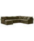 Фото #12 товара Wrenley 138" 5-Pc. Fabric Modular Sleeper Chaise Sectional Sofa, Created for Macy's