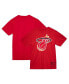 Фото #1 товара Men's and Women's Red Miami Heat Hardwood Classics MVP Throwback Logo T-shirt