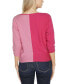 Фото #4 товара Women's Colorblock 3/4-Sleeve Dolman Sweater