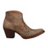Corral Boots Cheetah Suede Pointed Toe Cowboy Booties Womens Brown Casual Boots