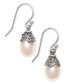 ფოტო #1 პროდუქტის Cultured Freshwater Pearl (8mm) Drop Earrings in Sterling Silver