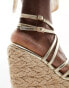 Фото #2 товара Simmi London Akela strappy espadrille in gold metallic