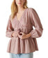 ფოტო #3 პროდუქტის Women's Embroidered Cotton Babydoll Top