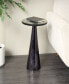 Aluminum Geometric Cone Textured Glass Tabletop Accent Table