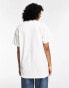 ASOS DESIGN oversized t-shirt with saint lucia graphic in white