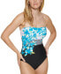 Фото #1 товара Calvin Klein 300736 Strapless Printed Tummy-Control One-Piece Swimsuit, 4