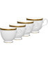 Фото #1 товара Charlotta Gold Set of 4 Cups, Service For 4