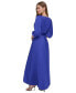 Фото #11 товара Women's Faux-Wrap Balloon-Sleeve Belted Dress