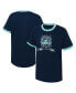 ფოტო #1 პროდუქტის Big Boys Navy Distressed Seattle Kraken Ice City T-shirt