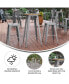 Фото #8 товара Dryden Indoor/Outdoor Bar Top Table, 23.75" Round All Weather Poly Resin Top With Steel Base