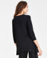 Фото #2 товара Women's 3/4-Sleeve Knit Top, Created for Macy's