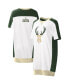 Фото #2 товара Women's White Milwaukee Bucks Free Throw T-shirt Dress