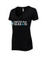 Фото #3 товара Women's Black Charlotte FC Inaugural Season V-Neck T-shirt