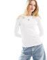 Фото #2 товара 4th & Reckless ribbed logo top in white