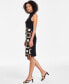 ფოტო #3 პროდუქტის Women's Printed Mock-Neck Sweater Dress