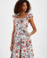 Фото #4 товара Платье женское с цветочным принтом T Tahari Fit & Flare Midi Dress