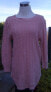NY Collection Crew Neck Three Quarter Sleeve Cable Knit Sweater Peach L